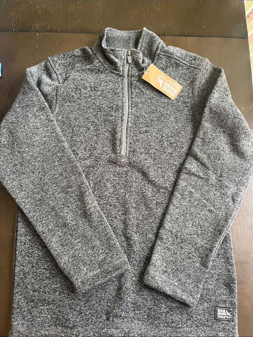 Eddie Bauer Gray Quarter-Zip Men's Pull-over